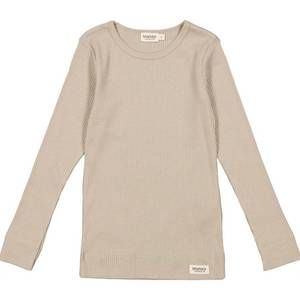NEW MARMAR COPENHAGEN kids ribbed long sleeve shirt in sandstone